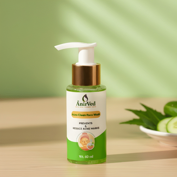 anirved acne clean face wash – 60ml
