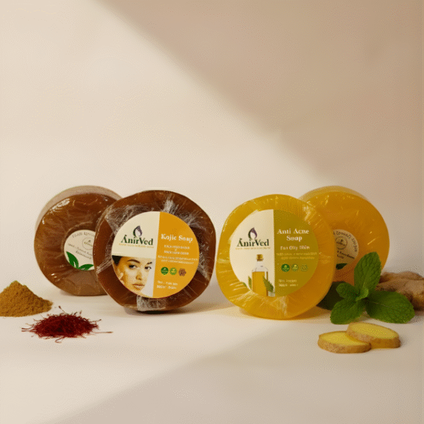 anirved 2 kojic + 2 anti acne soap pack of 4