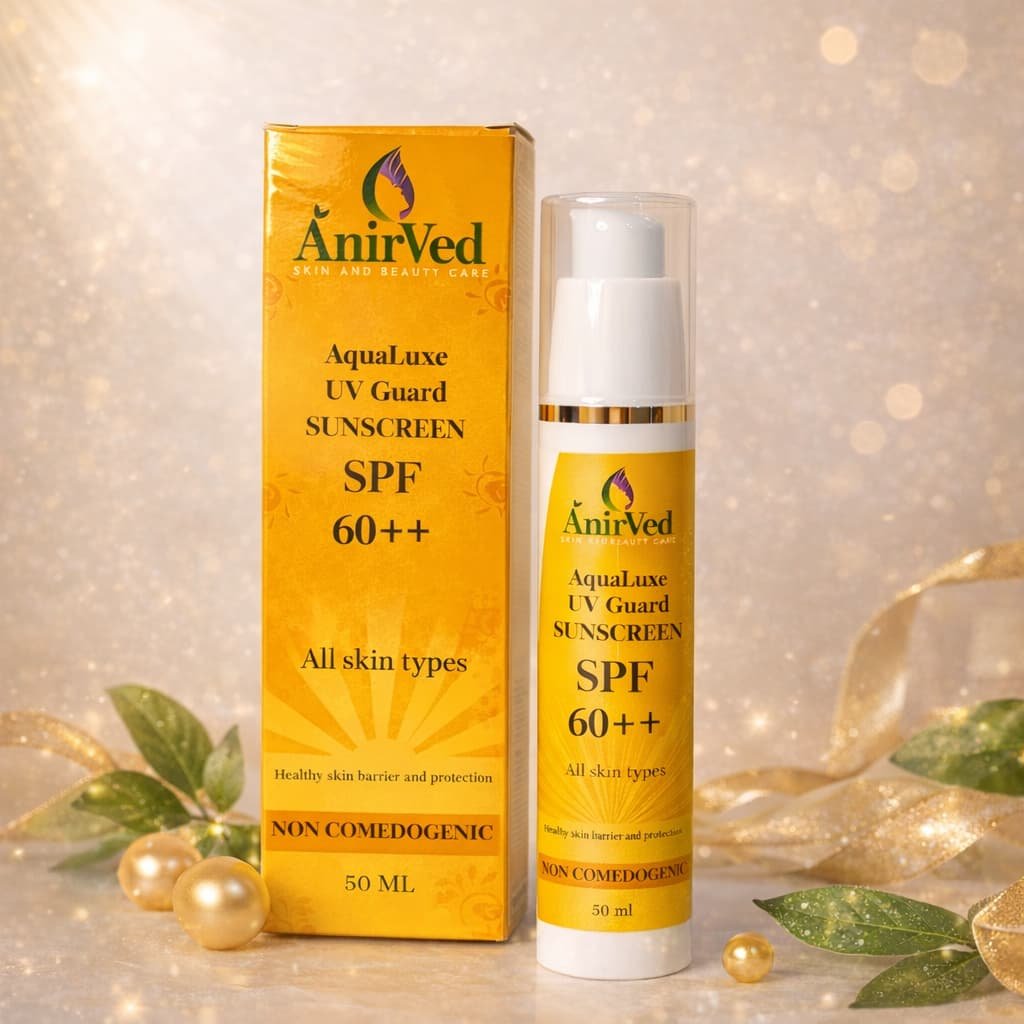 anirved aqualux uv guard spf 60++ sunscreen 50ml anirved aqualux uv guard spf 60++ sunscreen 50ml