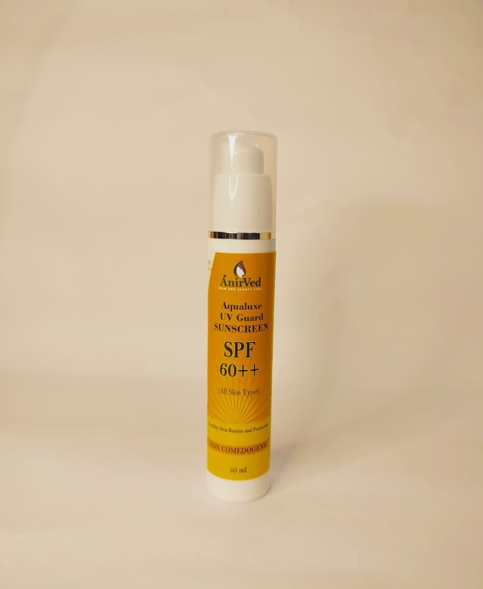 anirved aqualux uv guard spf 60++ sunscreen 50ml anirved aqualux uv guard spf 60++ sunscreen 50ml