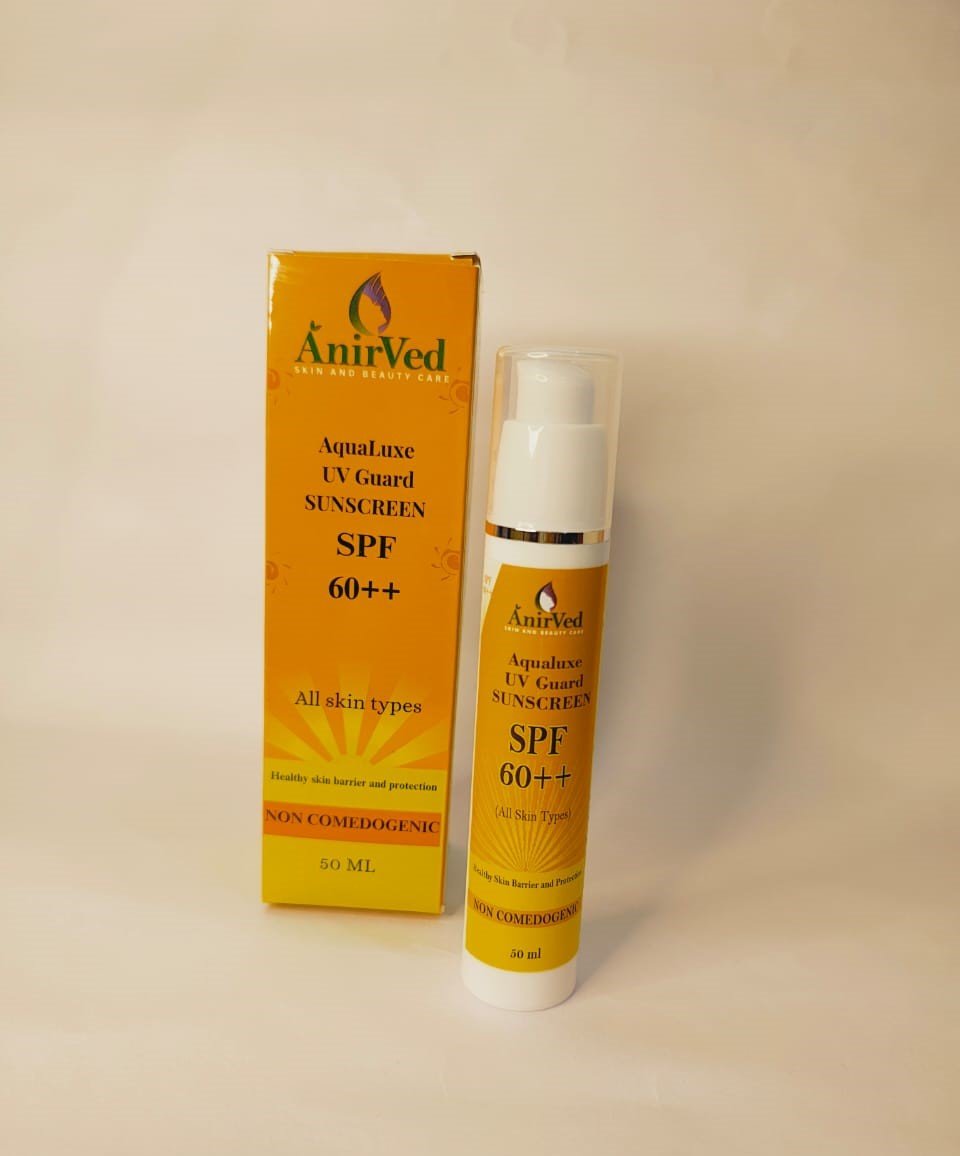 anirved aqualux uv guard spf 60++ sunscreen 50ml anirved aqualux uv guard spf 60++ sunscreen 50ml
