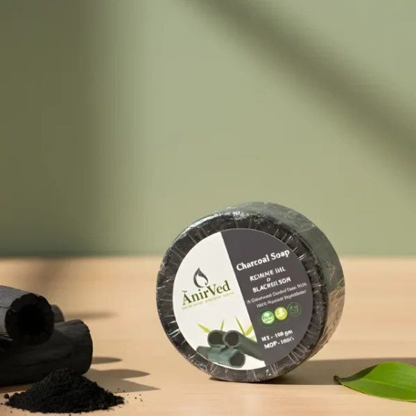 Home anirved charcoal soap 100g